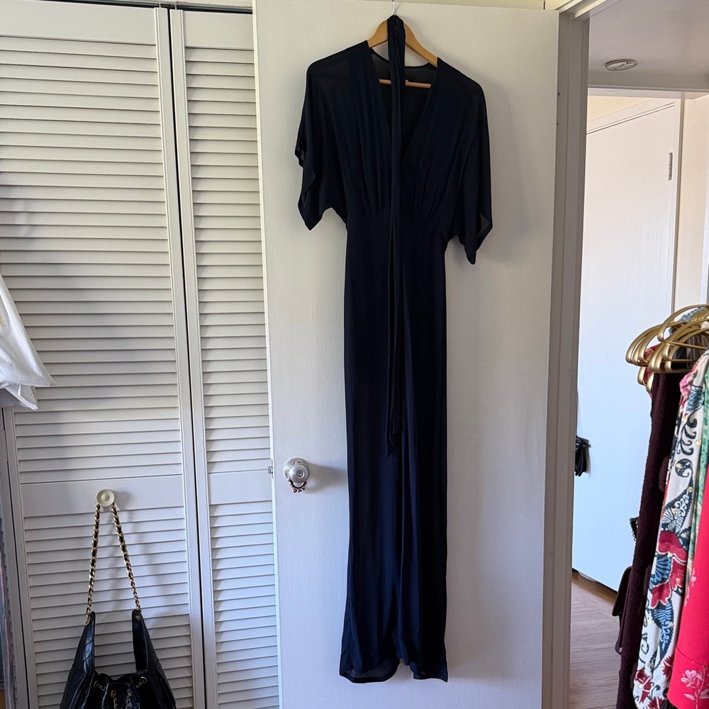 Navy blue reformation jumpsuit